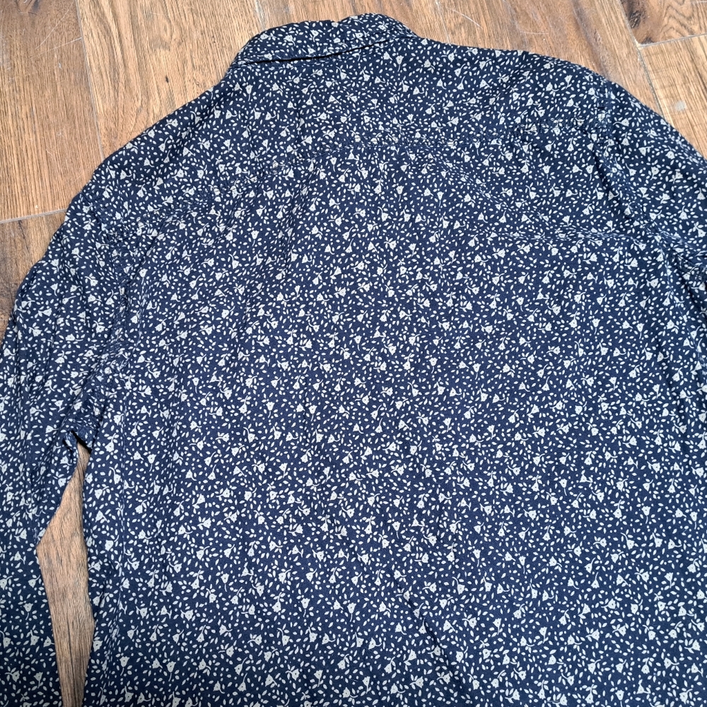 Denim & Supply Ralph Lauren Men's Button Down Shirt Floral AOP Navy Size Large - Picture 4 of 7